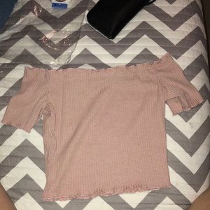 blush off the shoulder top